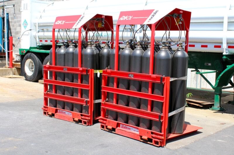 18-cylinder pack gas packaging